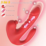 Thrusting Vibrator Sex Toys - 3 In 1 Adult Toys Dildo Women Rabbit Vibrators With 9 Flapping & Thrusting & Vibrating Modes, G Spot Clitoral Vibrator App Anal Toy Sex Toy For Female Couples Games