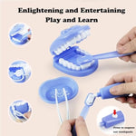 9Pcs Plastic Simulation Dentist Play Set Medical Kit Pretend Toy For Kids Hygienic Habbit Cultivation Role Play Game For Children 6 Colors Simple Opp Bag Packaging (Mixed Color)