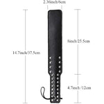 Quality Studded Spanking Paddles, 14.7Inch Faux Leather Paddle For Adults Sex Play, Black