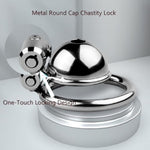 Push-On Chastity Lock/Cock Cage Set With 3 Penis Rings Steel Round Cap Chastity Cage Male Sm Bondage & Restraint Sex Toys For Mens
