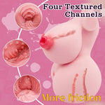 Sex Doll Male Masturbator with Realistic Boobs Vagina and Anal, 4 in 1 Torso Masturbator Love Doll Pocket Pussy with Penetrable Nipples, 21lb Pussy Ass Male Sex Toy for Men Masturbation