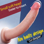 7.9In Thin Dildo For Beginners, Small Anal Dildo Without Balls, Soft Realistic Silicone Dildos With Soft Head, Strap On Dildos With Strong Suction Cup, Sex Toy For Women, Men,Gays Flesh