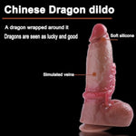Chinese Dragon 11.4 In Huge Realistic Big Thick Dildo Sex Toy For Women,Lifelike Soft Silicone Anal Dildo With Coiled Dragon Pattern Design,Hands-Free, Realistic Fake Penis For Couple Play