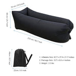 Ccdxd Air Sofa, Inflatable Lounger Inflatable Couch For Travelling, Outdoor, Camping, Hiking, Beach Parties, Picnic, Backyard, Lakeside, Air Hammock Inflatable Lounger (Black)