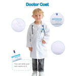 Doctor Kit For Toddlers 3 4 5 Years Old, Pretend Play Doctor Costume For Kids, Dress Up Nurse Coat With Real Stethoscope For Boys Girls Christmas Gift