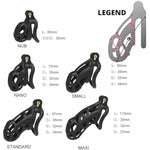 Chastity Cage 2.0 Male Chastity Cage Maxi Chastity Device Resin Cock Cage, Male Chastity Device With 4 Rings, Penis Bondage Exercise Male Sex Toy Penis Lightweight Chastity Cage For Man (Maxi)