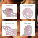 Resin Chastity Device With Invisible Lock Sm Bondage Adult Chastity Cage Sex Toys, Cock Cage With 4 Removable Rings Of Different Sizes And 5 Disposable Coded Locks (Small,Pink)