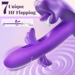 Vibrator Adult Sex Toys For Women, 3 In 1 Tongue Thrusting Vibrators Dildo Rose Sex Toy With 7 Kissing And Flapping Modes, 10 Vibrating G Spot Vibrator Dildos For Women Couples Sex Toys