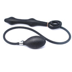Silicone Inflatable Anal Beads for Men and Women - Graduated Design Expander Dildo with Adjustable Air Valve