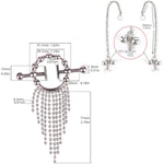 Bdsm Bondage Restraints Harness With Nipple Clamps, Bondage Gear & Accessories Metal Nipple Clips & Harness, Sex Restraints Tool For Sm Play Women Couple