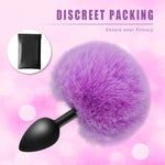 Rabbit Tail Anal Plug,Silicone Butt Plug,Anal Sex Toys For Men,Women,Plug Anal For Couples,Butt Plugs For Cospaly (Large)
