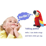 Talking Parrot No Matter What You Say Will Repeat What You Say Funny Learning Good Helper Bring You Happiness Parrot Toys Speaking Parrot Multifunctional Electric Plush