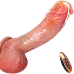 Thrusting Dildo Vibrator Sex Toys - 9.6 Inch Realistic Huge Dildo With 10 Thrusting & Vibrating & Heating Modes, Suction Cup Silicone Dildos Adult Toys For Anal G-Spot Stimulation Men Women & Couples