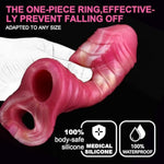 6.1 Inch Ejaculation Delay Big Enlargement Penis Sleeve, Pink Soft Silicone Monster Dildo Grith Extender Sleeve With Penis Ring For Men Couples (Pink)