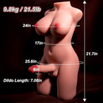Shemale Sex Doll with Thrusting Dildo - Sex Dolls with 7.1in Huge Realistic Cock and Tightly Anal, Unisex Masturbator for Women Couple Men Gay, Vibrating Sex Toys for G-spot Pleasure, 21.5LB