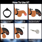 Male Chastity Cock Cage,Lightweight Device With 3 Sizes Rings And Invisible Lock,Breathable Penis Cage For Men,Bondage Gear & Accessories Adult Sex Toys For Beginners