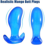 Super Large Butt Plugs,7 Inch Blue Mango Anal Dildos Sex Toys For Women, Men