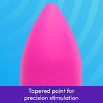 Excite Bullet Vibrator - 3.5 Inch Powerful Mini Bullet Massager - 10 Function Quiet Bullet Vibrator For Women - Waterproof - Pink