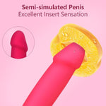 Realistic Dildo Anal Plug Training Sets For Beginners Lifelike With Strong Suction For Hands-Free Play, Realistic Penis For G-Spot Stimulation Dildos Anal Sex Toys For Women And Couple (Rose Red)
