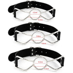 Sex Bondage Bdsm Toys O-Ring Mouth Gag, Sm Enthusiasts Adult Toy Adjustable Leather Bondaged Restraints(S)