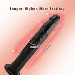 Realistic Dildo With Small Glans, Balls-Free 13.4 Inch Big Dildo Black Jelly Dildo With Strong Suction Cup, Adult Product Sex Toy For Women