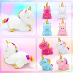 Toys For Girls Ages 0 1 2 3 4 5 6 7 8+ Years - Unicorn Mommy Stuffed Animal With 4 Baby Unicorns In Her Tummy, Soft Unicorn Plush Toys Set, Christmas Birthday Gifts For Baby, Toddler, Kids