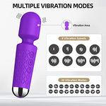Vibrator Wand Small Personal Massager Vibrators for Woman,Mini Vibrater Vibrating Wand Massager,Sex Toys with 8 Speeds & 20 Patterns Clitoral Stimulator Adult Sex Toys for Women Men (Purple)