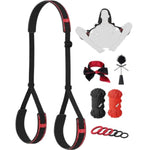 Sex Toys Bondage Bdsm Kit, Thigh Sling Adjustable Sex Straps, Sex Bondage Legs Restraints, Bed Restraints Set With Thigh Restraints, Bondage Rope,Sex Blindfold, Sex Whip, Penis Ring (Red)