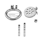 Small Chastity Cage With 2 Dilator Urethral Flat Breathable Chastity Devices Men In 4 Sizes Metal Penis Lock Sm Bondage Fetish Sex Toys (50Mm)