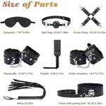 Bdsm Kit Sex Bondage Restraints Toys: Upgrade 11Pcs Sets With Adjustable Handcuffs Collar Ankle Cuff Blindfold Feather Tickler Adult Games Sex Toys For Men Women And Couples Foreplay Black