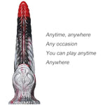 Fantasy Realistic Monsters Dildo, Liquid Silicone Anal Dildo With Serrated Tongue Shape, Monsters Dildos Anal Plug For G Spot Stimulation, Vaginal Anus Prostate Massage Adult Sex Toy For Men Women (S)