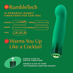 Blush Adult Sex Toys - Oh My Gem Enchanting Silicone 5.5" G-Spot Vibrator With Warming Function - Clit, Nipple, Vaginal Stimulator - 10 Rumbly Modes - Waterproof Massager For Women & Couple - Emerald