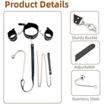 Anal Hook Sex Bondage Restraints Kit Bdsm Sex Toys Handcuffs Neck Collar Wrist Cuffs With Traction Chain Adjustable Sex Game For Adults Couples