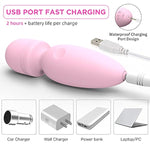 Mini Wand Massager, Silicone Classic Vibrator For Women Sex Pleasure