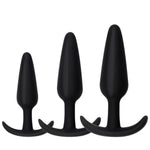 Silicone Anal Plugs, Pack Of 3 Butt Plugs Training Set For Beginners To Advanced Users With Flared Base,Prostate Sex Toys,Soft And Body-Safe, Prostate Massager, Sex Toys For Men And Women, Big Sale