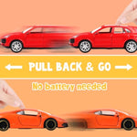 Metal Die Cast Toy Car Set Of 5, Openable Doors Pull Back Car For Kids Boys Age 3 4 5 6 7 8, Racing Car Party Favors Mini Toy Car For Pinata Stuffers, Goodie Bag Stuffers, Birthday Gifts