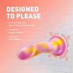 Adult Sex Toys - Avant Sun'S Out Platinum Cured Purio Silicone Dildo - 7.5 Inch Long - Ultrasilk Smooth Ridged Shaft Suction Cup Base Strap-On Compatible - Women, Men, Couples - Pink