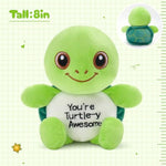 Adorable Talking Turtle Stuffed Animal, 8" Sea Turtle Plush Toy With You'Re Turtley Awesome Sound Effects, Cute Green Tortoise Interactive Fun Gift For Kids Adults Friend Coworker Decor