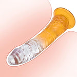 Transparent Glass Dildo Anal Beads Realistic G-Spot Dildo Jelly Butt Plug With Strong Suction Cup For Women Men