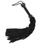 Bdsm Suede Flogger And Fetish Gear - Genuine Buffalo Leather Spanking Fetish Gear For Bondage Enthusiast, Black