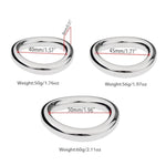 Stainless Steel Penis Ring,Arc Ring Delay Ring,Male Delaying Ejaculation Penis Ring, Sm Rings Erection Penis Bdsm Toy Chastity Bondage Sex Toys For Men (Silver, 45Mm)