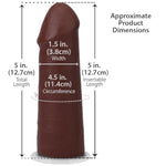 Doc Johnson The Realistic Dildo - 5 Inch ULTRASKYN Dong with Removable Vac-U-Lock Suction Cup - F-Machine and Harness Compatible Dildo - for Adults Only, Chocolate