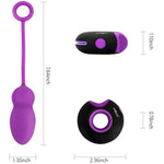 Usb Rechargeable Wireless Remote Control Vibrating Silicone Bullet Egg Led Light 7-Frequency Pleasure Adult Sex Toys Vibe For Women Or Couples (Purple+Black)