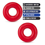 Stay Hard Oversized Donut Cock Rings - Soft, Stretchy Penis Ring For Men - Boost Stamina, Last Longer, Bigger Erections - Supports Ed - Male Performance Enhancer Adult Sex Toys