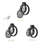 Silicone Chastity Cage Male Cock Cage Pink Penis Cage Sex Toy Chastity Devices Lock Design Bdsm Toys For Couples Sex (D12-Short,Black)