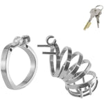Male Chastity Cage,Big Metal Chastity Device Adult Sex Toys With 3 Size Rings And Invisible Lock,Lightweight Stainless Steel Bondage Gear Accessories For Men