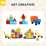 Magnetic Tiles For Kids Ages 3-5, 80Pcs Magnet Building Toys For Kid Age 4-8, Construction Buildiing Tile For Toddler 1-3, Kids Preschool Toys