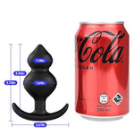 Steel Ball Anal Plugs, Premium Silicone Butt Plug with Built-in Massage Beads for Women Men Prostate G-Spot Stimulation Waterproof Adult Sex Toys (M)