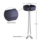 Nipple Clamps Adjustable Breast Clamps Breast Clip Leather Collar Choker Necklace Sm Nipple Clamps Necklace Chain Flirting Collar Breast Clip Bdsm Love Sex Toys For Women Adult Sex Toys