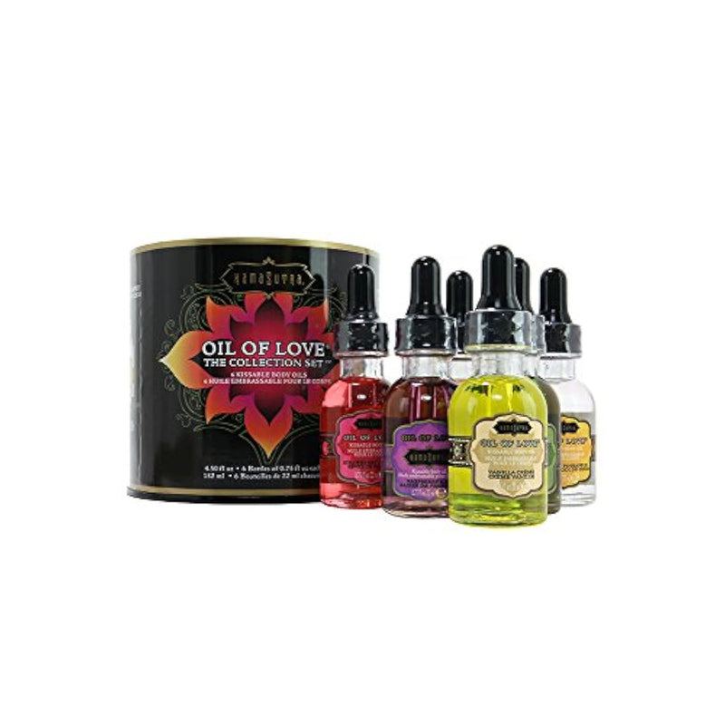 Kama Sutra Oil of Love - The Collection Set - Includes 6 Oil of Love .75 fl oz/22 ml